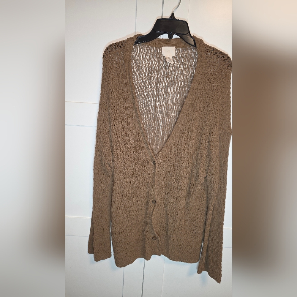 H&M V-Neck Knit Brown Cardigan